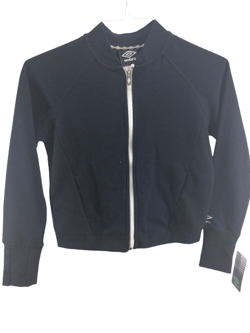 NWT Umbro Girls' Black Full Zip Sweatshirt Youth Size Large 10/12